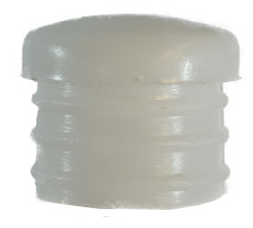 plastic end caps 18 mm Round Dome Top white