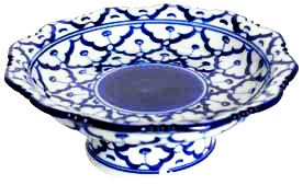 Ceramic Thai Pedestal plate